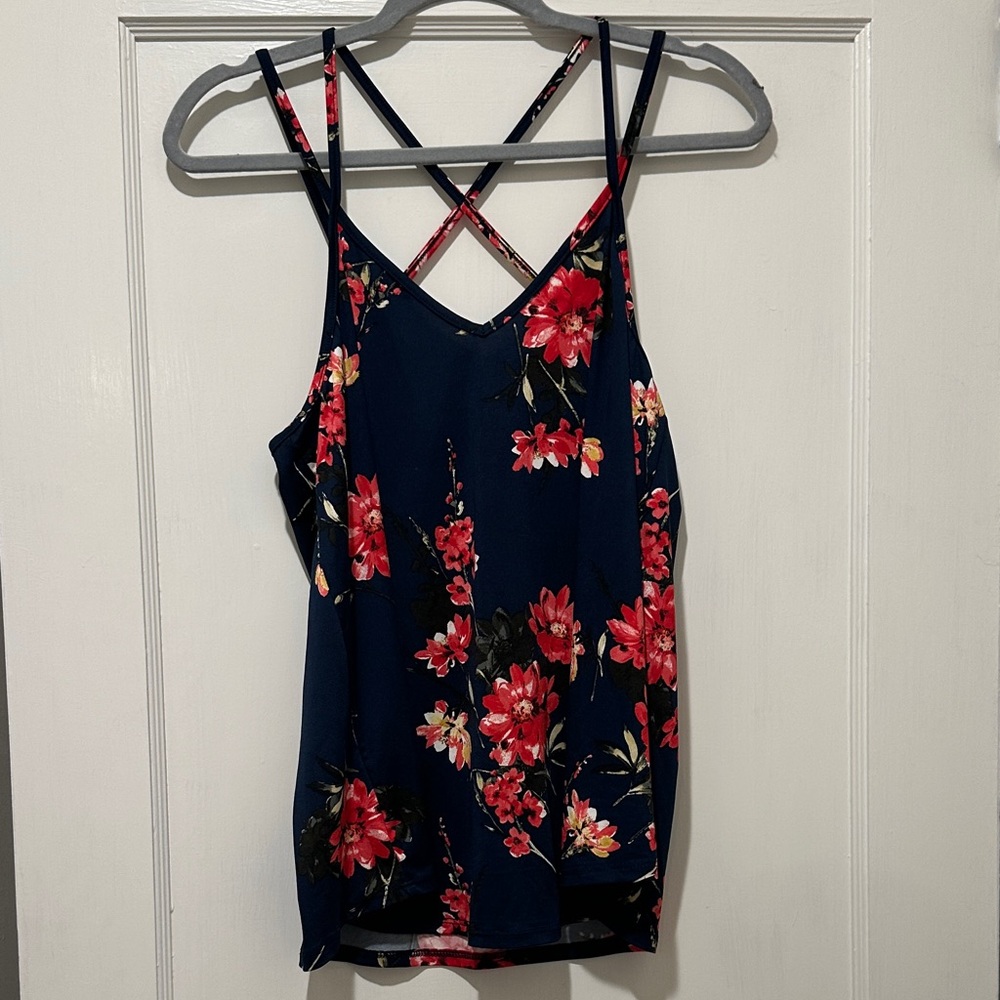 Papermoon Navy and Red Floral Camisole